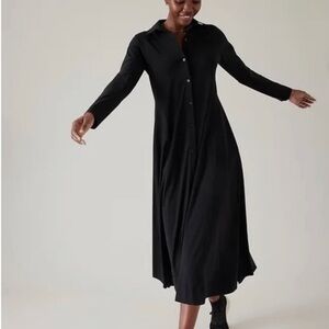 Athleta Black Midi Dress